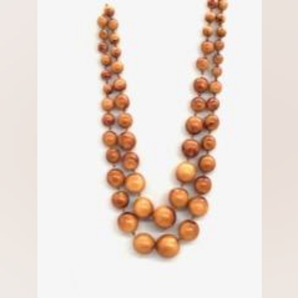 Antique Brown bakelite necklace 